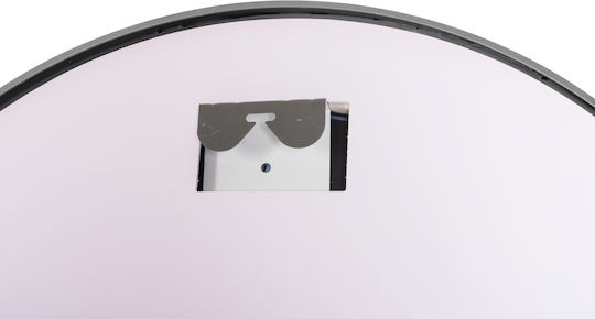 HomeMarkt Rounder Wall Mirror with Silver Metallic Frame & LED Lighting Diameter 80cm 1pcs
