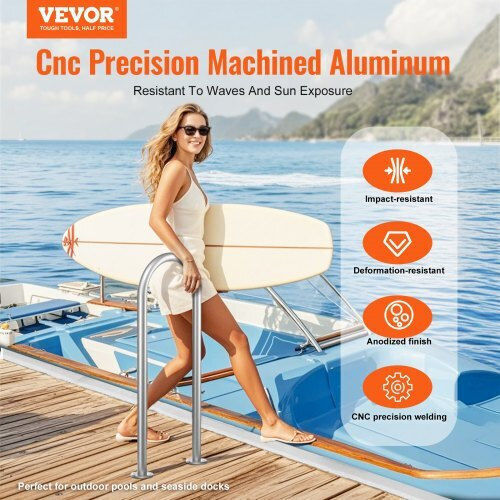 Vevor Pool Handle made of Aluminum 36x13cm Gray