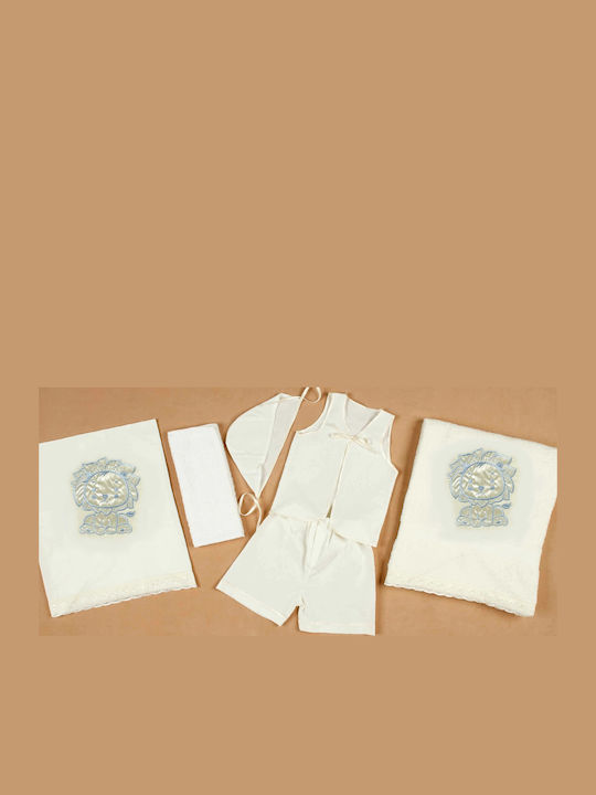 Set de botez pentru băiat Jungle King Outfit Carousel 10 buc Pk-147