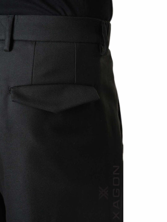 Pantaloni Chino Elastic cu Croială Normală Black