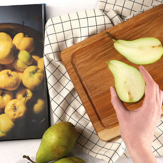 Kadax Rectangular Wooden Chopping Board Brown 25x20cm