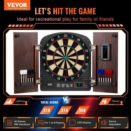 Vevor Dartboard Cabinet Set Easy Assembly Accessories Dztzzxb00000fq0dmv9