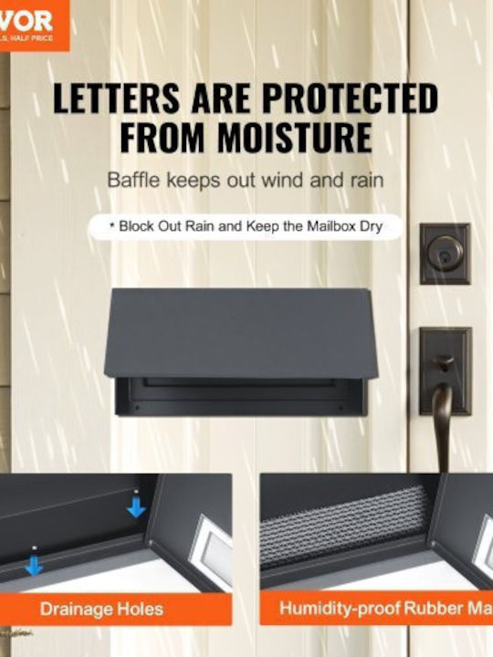 Vevor Outdoor Mailbox Metallic in Gray Color