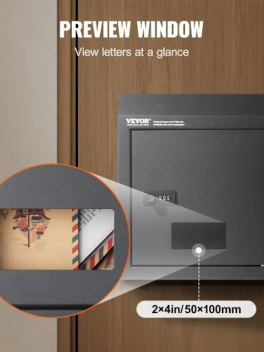 Vevor Outdoor Mailbox Metallic in Gray Color