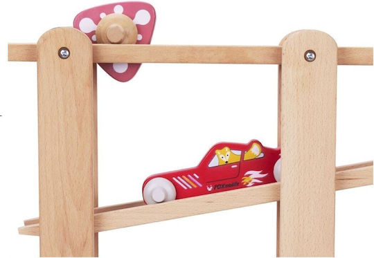 Elineli Race Xxl Montessori Ξύλινη Πίστα Αγώνων Σετ Λεωφορείο Αυτοκίνητο