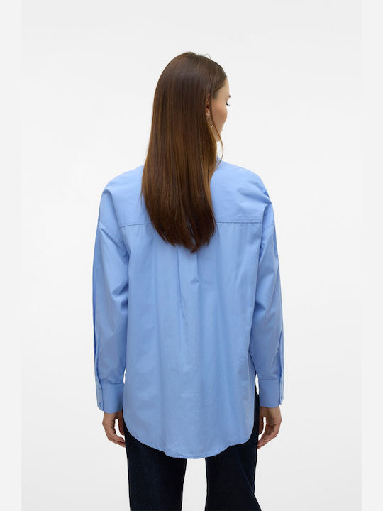 Vero Moda Women's Long Sleeve Shirt Blue