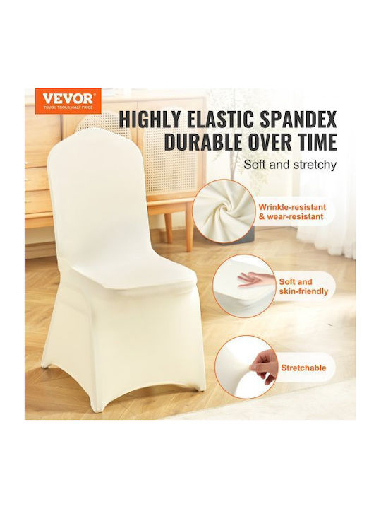 Vevor Еластичен Калъф За стол Ivory 100бр ZYT100PCSXYSQB001V0