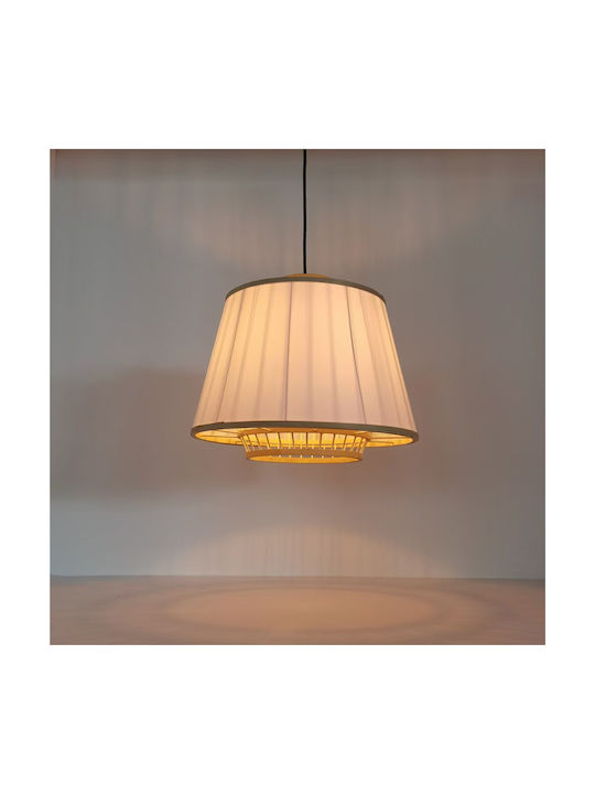 Pakketo Torzo Pendant Light Beige with Socket E27 40x40x32.5cm