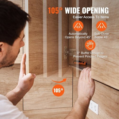 Vevor Cabinet Hinges 30pcs Partial Overlay Soft Close Framed Type Mscjjl30jkjsvawmev0
