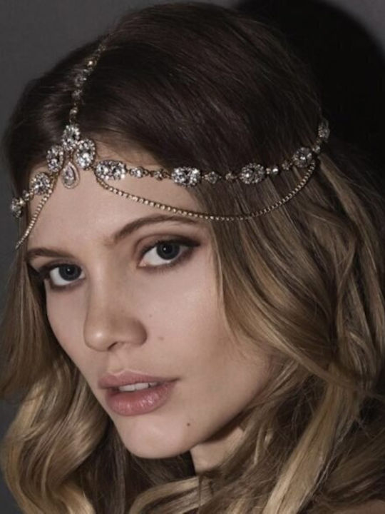 Κόσμημα Ζιργκόν Χρυσό Zirconia Headpiece Ac264 Hair Duty Hrd-ac264