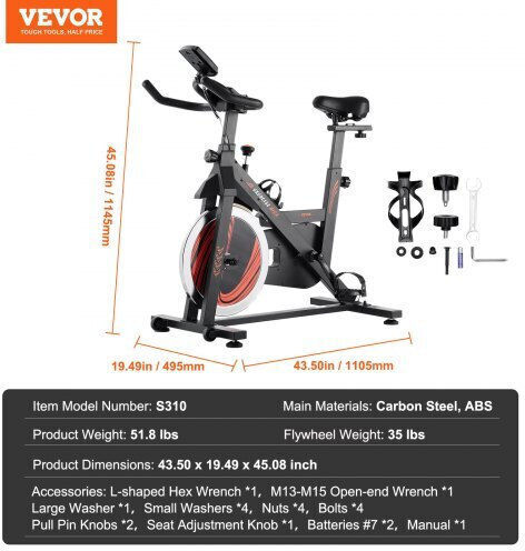 Vevor Bicicletă de exerciții staționară Magnetic