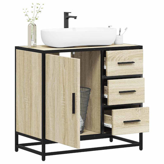vidaXL Πάγκος χωρίς Νιπτήρα Μ65xΒ33xΥ60cm Sonoma Δρυς