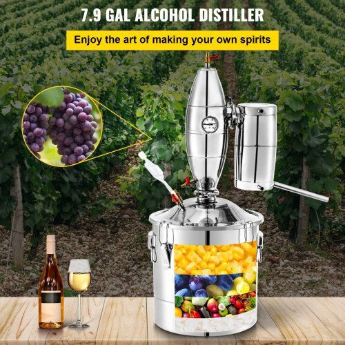 Vevor Distiller 30L Thermometer Pump Wine Whiskey Ngzlqo30l220vqvqzv2