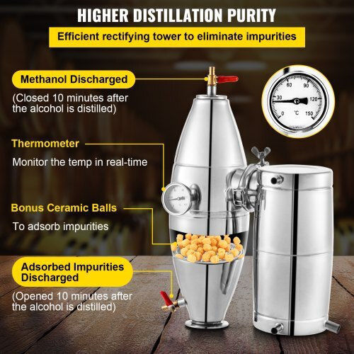 Vevor Distiller 30L Thermometer Pump Wine Whiskey Ngzlqo30l220vqvqzv2