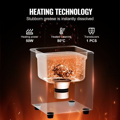 Vevor Ultrasonic Cleaner 1.3lt with Digital Timer