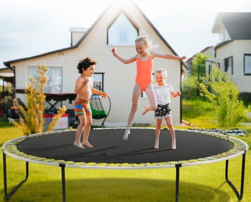 Vevor Trampoline Replacement Mat Frame 14ft 72 V-rings Springs 6.5"-7" Yxbctd14yc72x34x3v0