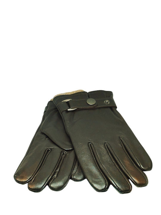 Guy Laroche Men's Leather Touch Gloves Brown