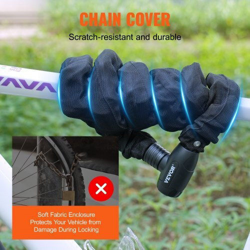 Vevor Bicycle Chain Lock 1.8m Combination 4 Keys 10mm Zxclsytsls104e02zv0