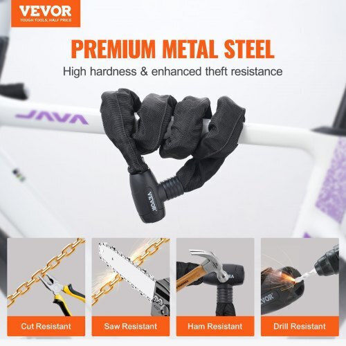 Vevor Bicycle Chain Lock 1.8m Combination 4 Keys 10mm Zxclsytsls104e02zv0
