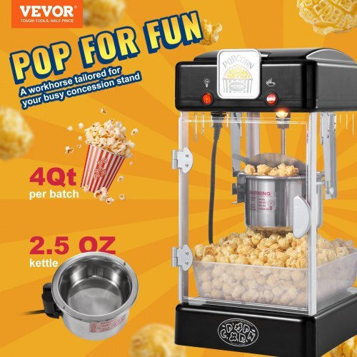 Vevor Commercial Popcorn Machine 300W