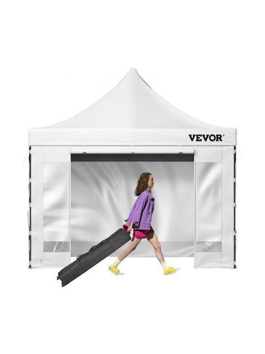 Vevor Zusammenklappbares Garten Gazebo Weiß 3x3m