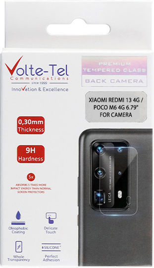 Volte-Tel Προστασία Κάμερας Tempered Glass για το Xiaomi Redmi 13 4G, Poco M6 4G