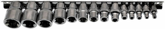 Set of Torx Socket Wrenches Square Drive 1/4″ 3/8″ 1/2″ 14 Pieces Wib-18