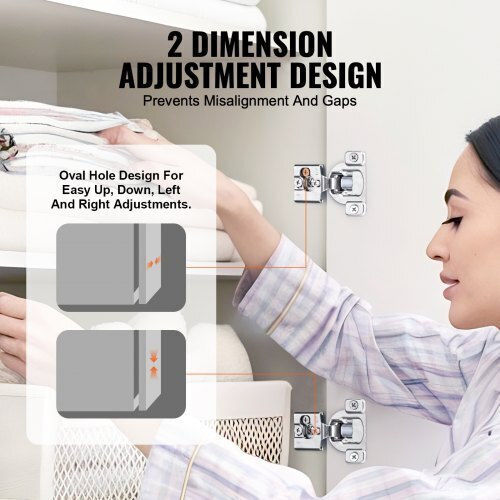 Vevor Pack of 40 Cabinet Hinges Partial Overlay Soft Close Framed Type Mscjjl40jkjsi99cuv0