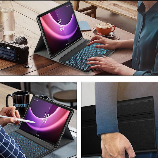 Techsuit Flip Cover με Πληκτρολόγιο Μαύρη (Lenovo Tab P11 Gen 2)