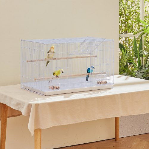 Vevor Bird Cage 76x46x45.5cm. White