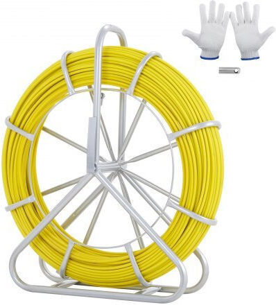 Vevor Ταινία Ψαρέματος Fiberglass 150m 8mm Μεταλλική Βάση 3 Κεφαλές Μη Αγωγική Dzjyd516492ft7wctv0