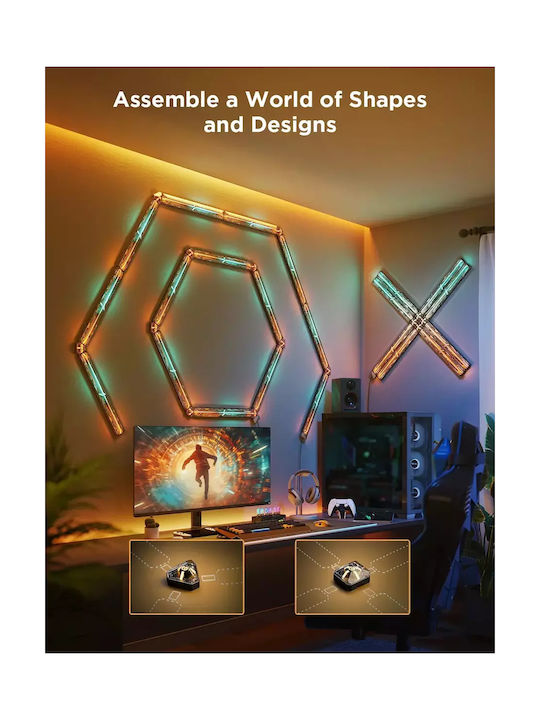 Govee Gaming Wall Expansion Kit WiFi Decorative Lamp Bar Light 2pcs