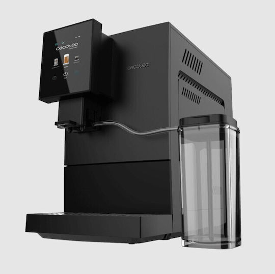 Cecotec Cremmaet Compactccino Connected Compact Automatic Espresso Coffee Machine 19bar Pressure for Cappuccino with Grinder and Wi-Fi Black 01460