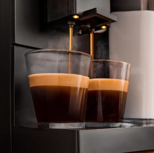 Cecotec Cremmaet Compactccino Connected Compact Automatic Espresso Coffee Machine 19bar Pressure for Cappuccino with Grinder and Wi-Fi Black 01460