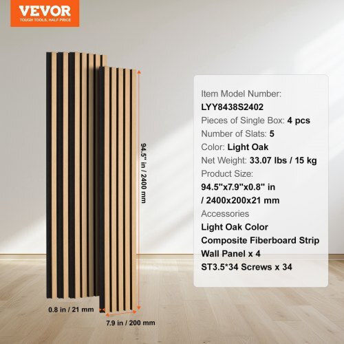Vevor Vevor Acoustic Treatment Panel 1 Piece 20cm x 240cm