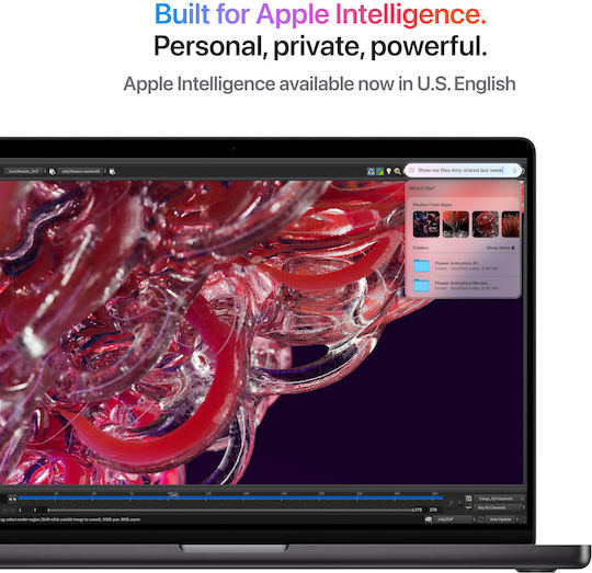 Apple MacBook Pro (2024) 16.2" Retina Display 120Hz M4 Max 14-Core 36GB 1TB SSD 32-Core GPU с 140W Зарядно Космическо Черно Английски (САЩ) Клавиатура