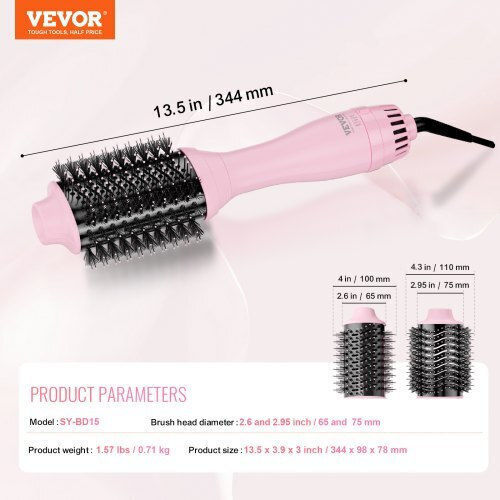 Vevor Ionic Keramik Elektrische Haarbürste Luft 1000W