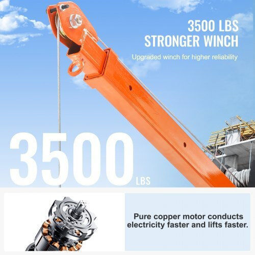 Vevor Electric Hoist for Weight Load up to 1.1t Orange