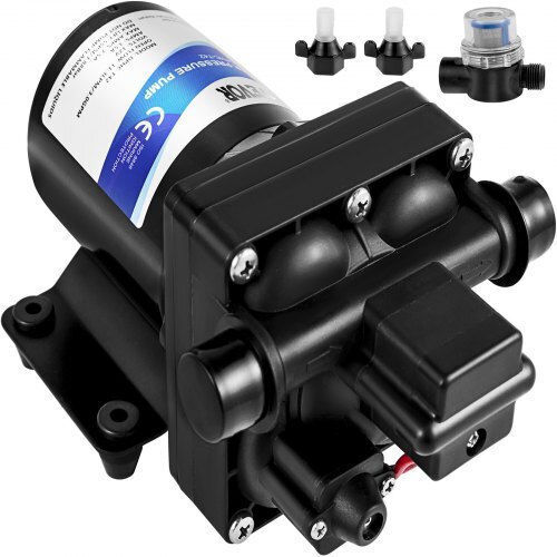 Vevor 12v Self-Priming Water Pump 3 Gpm Pressure Switch 45 Psi Detachable Filter Rv Boat Cxb-12v-3gpm00001v9
