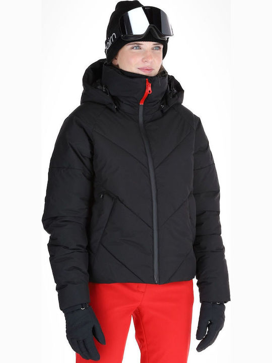 Icepeak 653114530-990 Γυναικείο Μπουφάν για Σκι & Snowboard Μαύρο