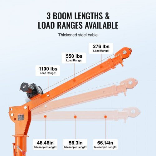 Vevor Electric Hoist for Weight Load up to 1.1t Orange