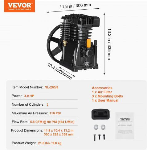 Vevor Air Compressor Head KQYSJBTHSSBT4JDUMV0