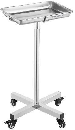 Vevor Mobile Mayo Stand Stainless Steel Removable Tray 25.2"-39.8" Systceckfs411una4v0