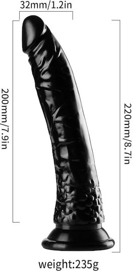 Ophelia's Dream Toys Harness-Serie Mars Dildo Schwarz 10qscd-002blk