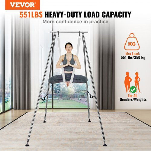 Vevor Aerial Yoga Frame & Swing 2.95m Height Maximum Load 250kg White Kjdc6mdc293mxa96bv0