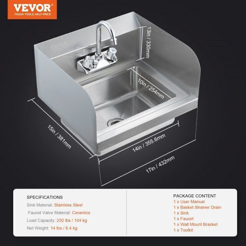Vevor Chiuvetă comercială Single SYXSPYDSB14104S2GV0