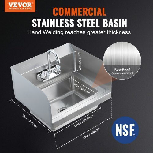 Vevor Chiuvetă comercială Single SYXSPYDSB14104S2GV0