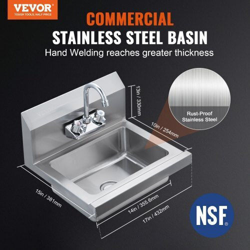Vevor Faucet Single SYXSPWDSB1410KV62V0 43x32.5x33cm
