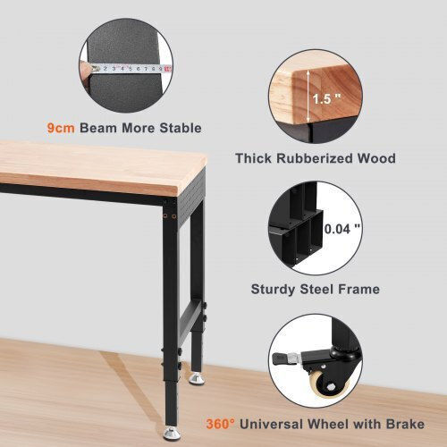 Vevor Laboratory Workbench Socket 1361kg Gzzs72x25inch5b8cv2