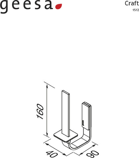 Θήκη Εφεδρικού Χαρτιού Craft Geesa Inox Chrome